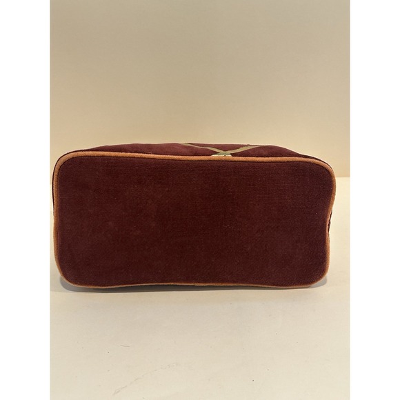 Velvet & Gold Heart Purse Victoria's Secret Y2K Maroon Small Handbag Zip Vintage - Picture 7 of 8